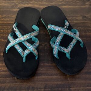 Teva Black and Teal Women's Sandals